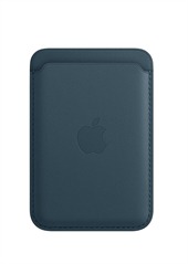 iPhone-kortholder i læder med MagSafe – østersøblå